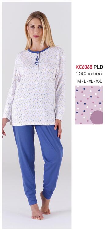 KAREKC6068 PLD- kc6068 pld pigiama donna m/l cotone - Fratelli Parenti